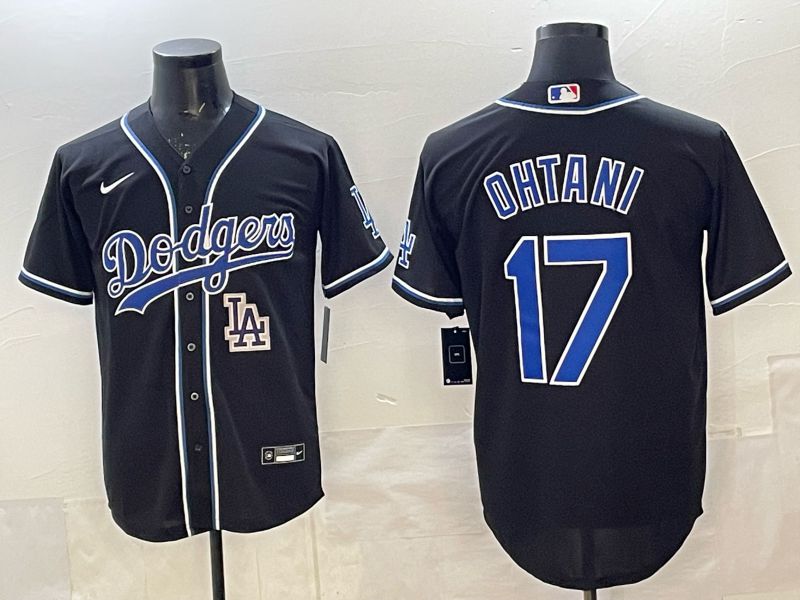 Men 2025 Los Angeles Dodgers #17 Ohtani Black Nike MLB Jersey style 095->los angeles dodgers->MLB Jersey